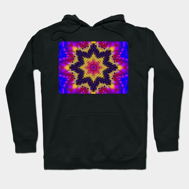 The Glowing Star Mandala Hoodie by Edward L. Anderson 